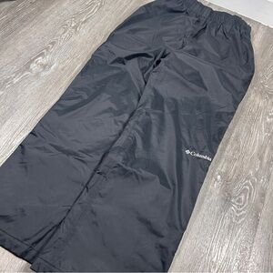 Columbia Pants Mens S Black Omni Tech Waterproof Breathable Rain Elastic Waist